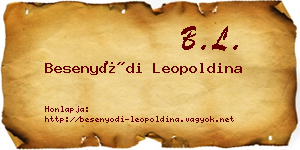Besenyődi Leopoldina névjegykártya